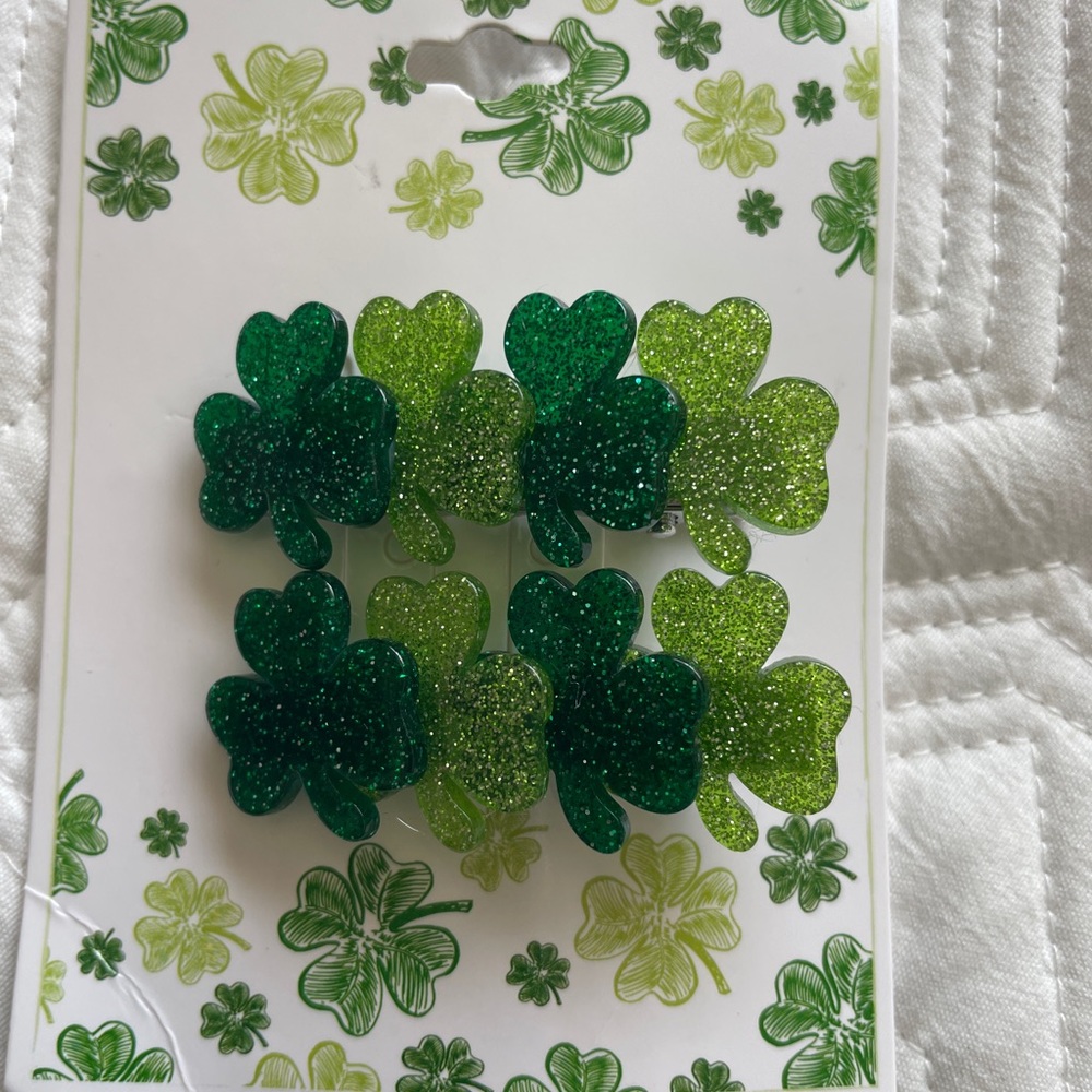 🍀 Cloverleaf Sparkling Hair-Clips